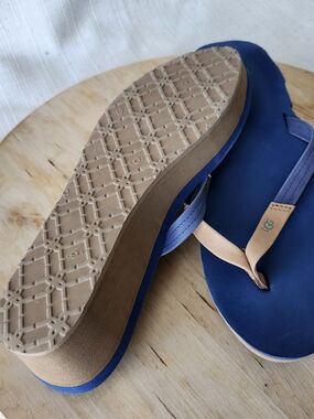 UGG Blue  Wedge Flip Flops